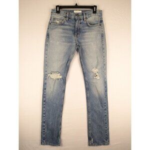 Current/Elliott Jeans Womens 23‎ The His Jean Light Wash Distressed Straight Leg